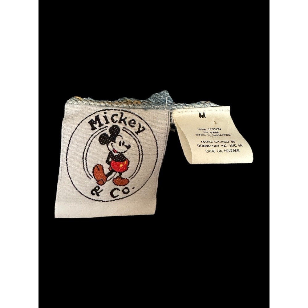 1980's Vintage Unisex Disney Mickey Mouse embroidered‎ Medium Denim Jean Jacket - Picture 6 of 11